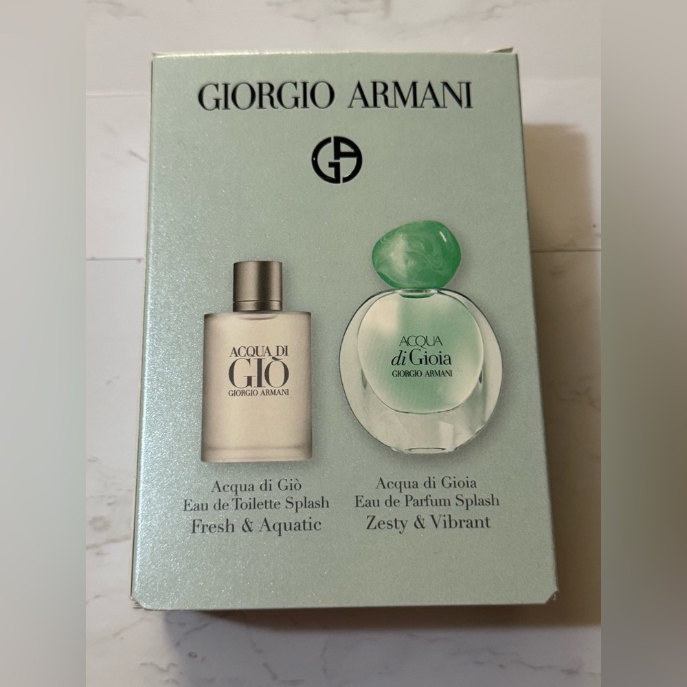 Giorgio Armani Acqua di Gioia & Acqua di Gio Duo mini gift set 1 Box perfume